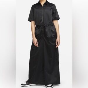 Jordan (Her)itage Women's pinstriped Flight Suit Sz XS Loose Fit Satin feel